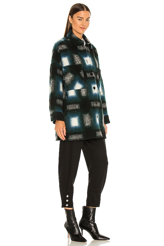 view 2 of 4 VESTE CHEMISE HARWEL in Ecru & Green