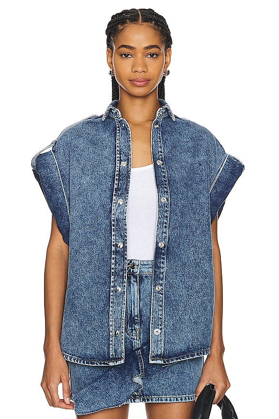 view 2 of 5 ANGLIAS オーバーシャツ in Mid Blue