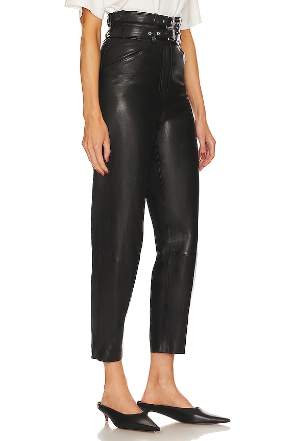 view 2 of 4 PANTALONES CUERO BRATIS in Black