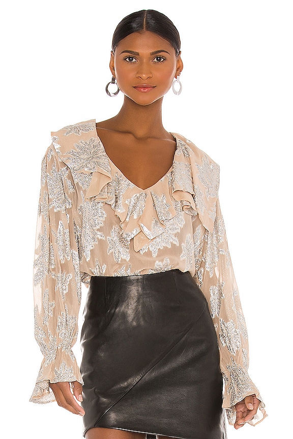 view 1 of 5 Labra Blouse in Beige