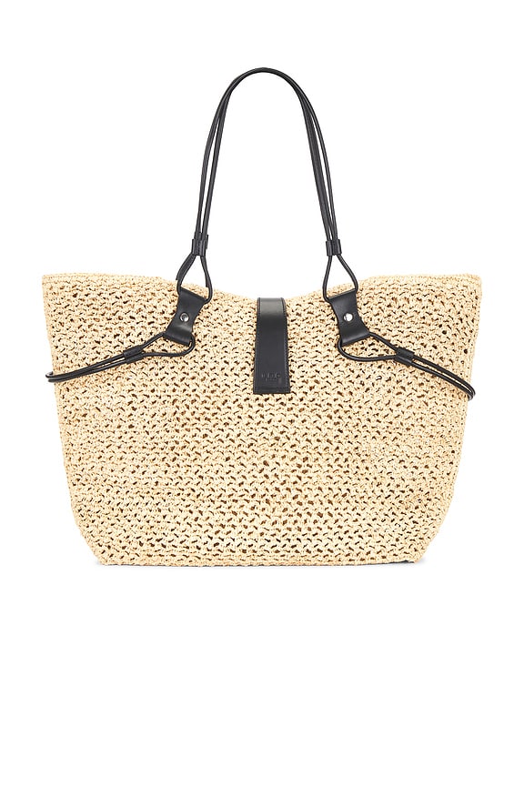 view 2 of 5 SAC À MAIN LASSO RAFIA in Light Beige & Black