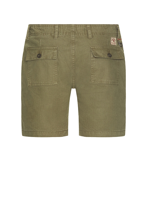 view 2 of 6 Brigade Herringbone Shorts in Army Green