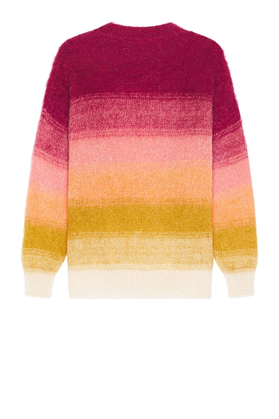 view 2 of 4 Drussellh Gradient Brushed Sweater in Raspberry & Ocre