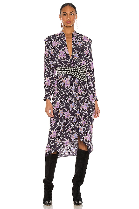 view 1 of 3 VESTIDO MIDI OKLEY in Faded Night