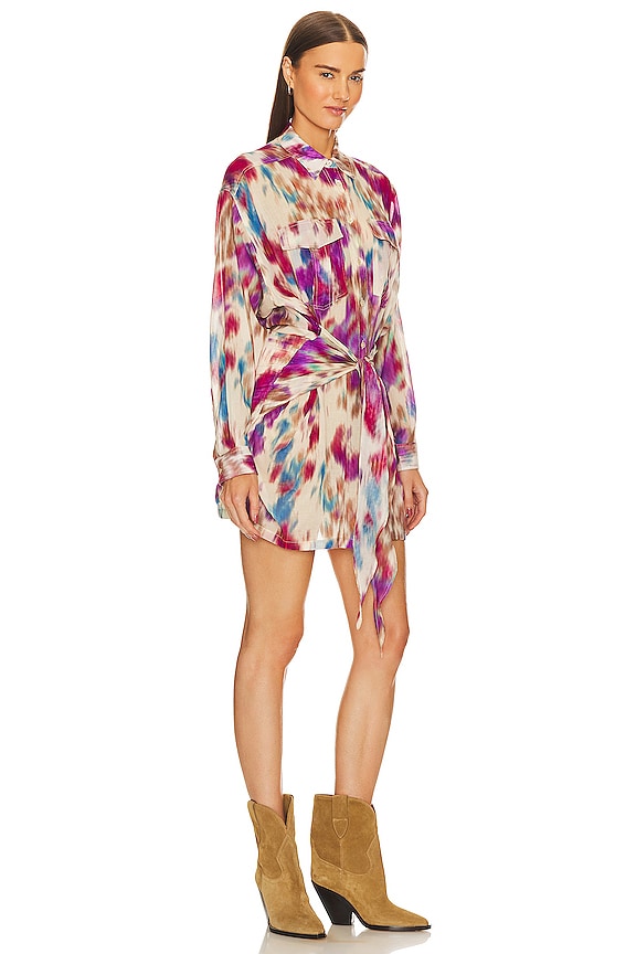 view 2 of 3 CHEMISE NUEVA in Beige & Raspberry