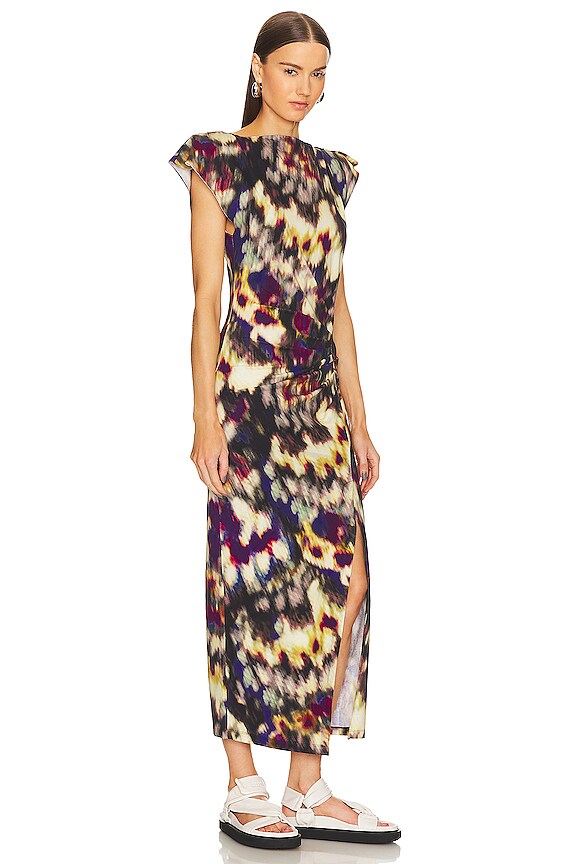 view 2 of 3 Nadela Dress in Ochre & Black