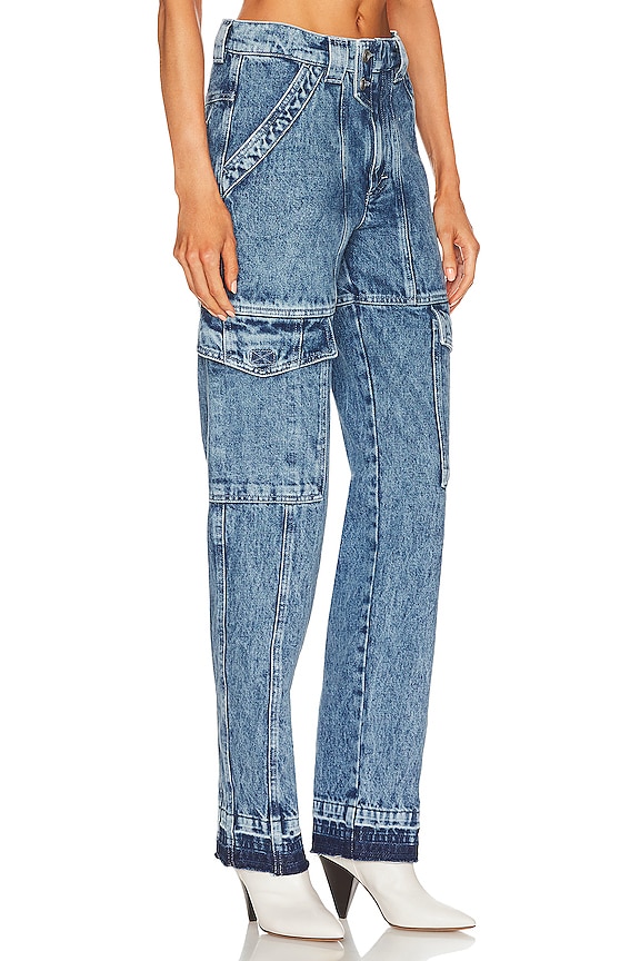 view 2 of 4 Vayoneo Cargo Jean in Light Blue