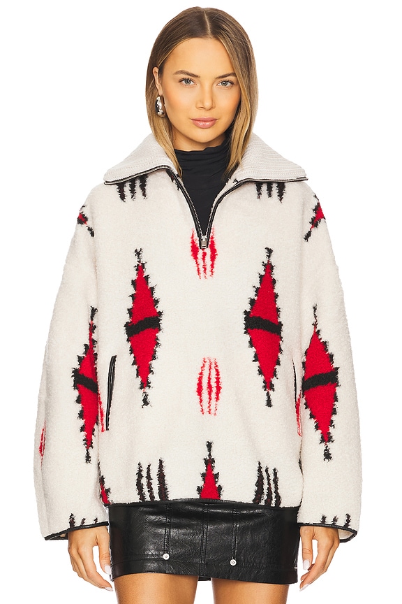 view 1 of 4 Marner Sweater in Ecru & Red