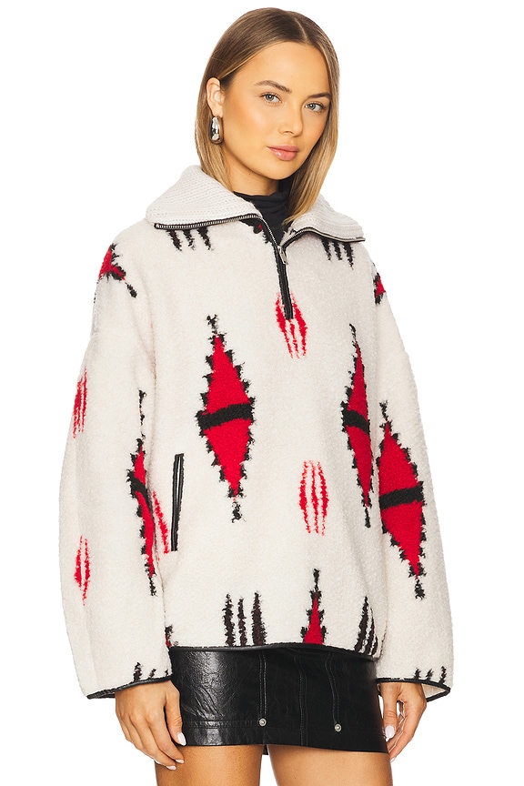 view 2 of 4 Marner Sweater in Ecru & Red