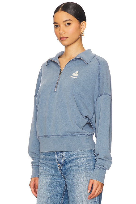 view 2 of 5 Ross Sweatshirt in Slate Blue & Ecru