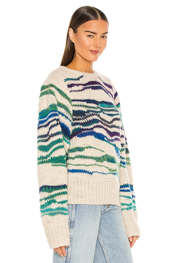 view 2 of 4 Serena Sweater in Green & Ecru