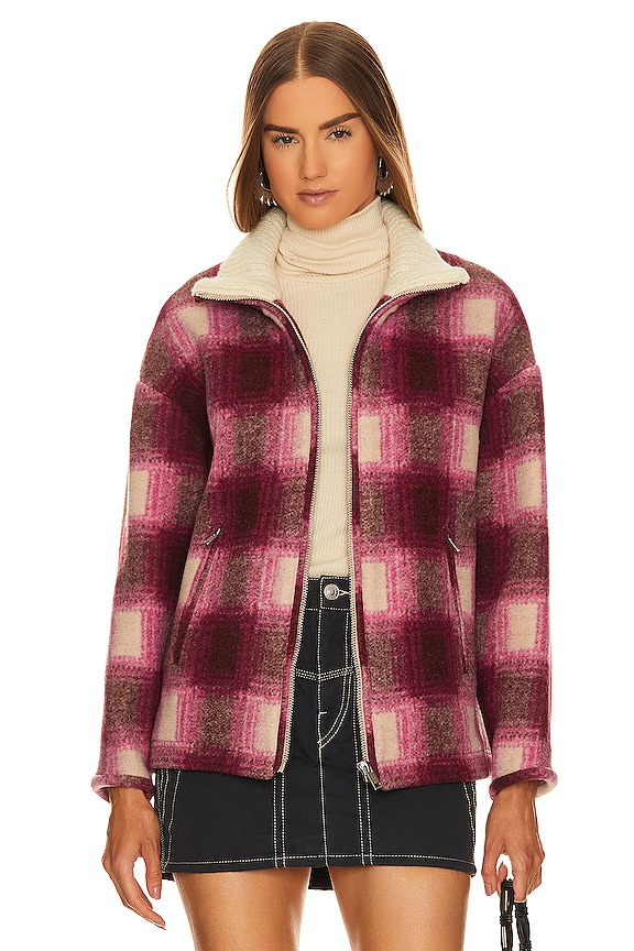 Isabel Marant Etoile Giovany Blanket Coat in Fuchsia | REVOLVE