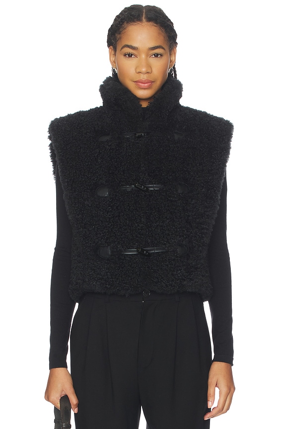 view 2 of 5 MANTEAU ALISA CURLY in Black