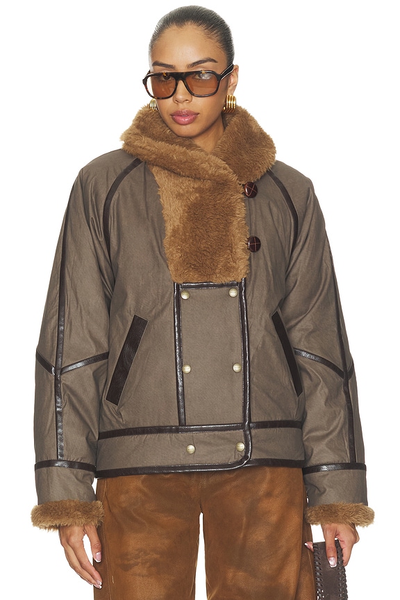 view 2 of 5 Olinka Parka Coat in Brown`