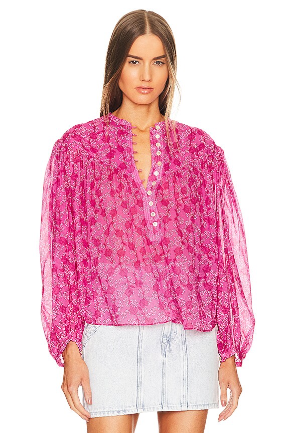 view 2 of 5 Salika Blouse in Fuchsia
