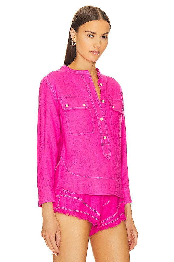 view 2 of 4 TOP MANCHES LONGUES TECOYO in Neon Pink