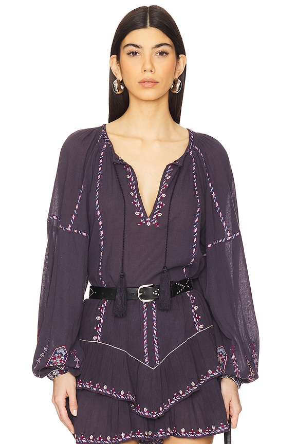 view 1 of 4 Fernanda Blouse in Faded Night & Lilac