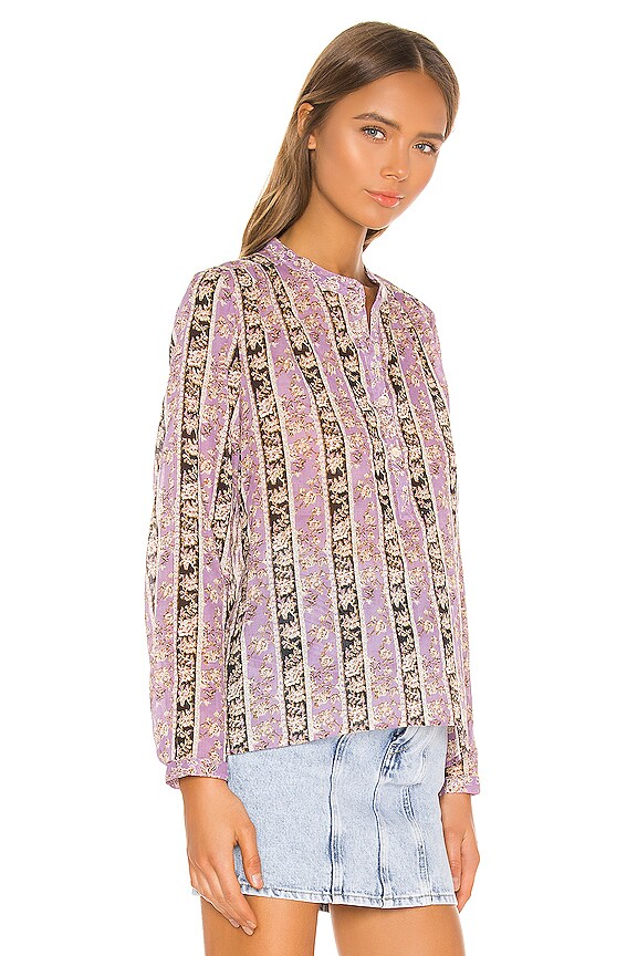 view 2 of 4 Maria Blouse in Lilac & Black