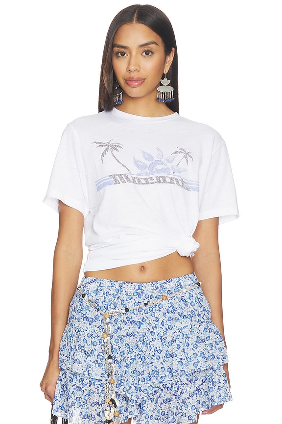 view 1 of 4 Zewel Top in White & Blue