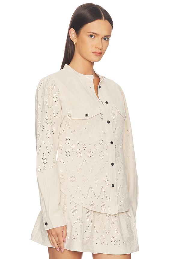 view 2 of 4 Kaina Longsleeve Top in Beige