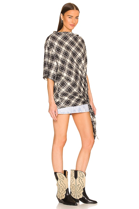 view 2 of 3 MUCIE トップ in ECRU/BLACK