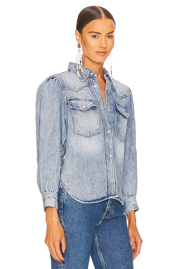 view 2 of 4 CAMISA TAHISSE in LIGHT BLUE