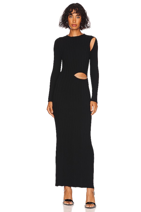 view 1 of 5 Galan Swarowski Dress in Black