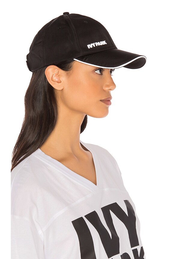 view 2 of 4 CASQUETTE AVEC LOGO BASEBALL in Black with White Logo