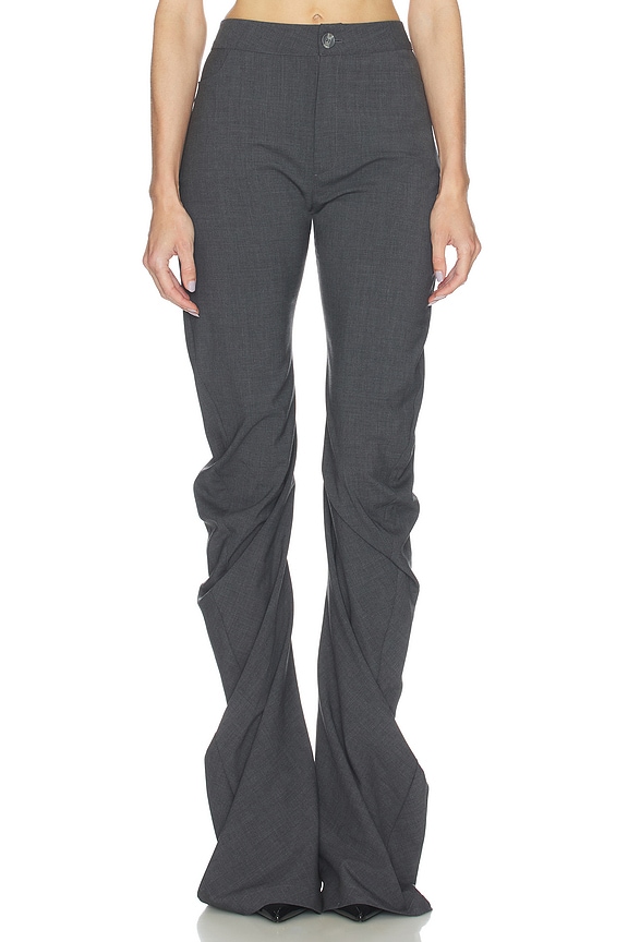 view 1 of 6 Twisted Trouser in Dark Grey