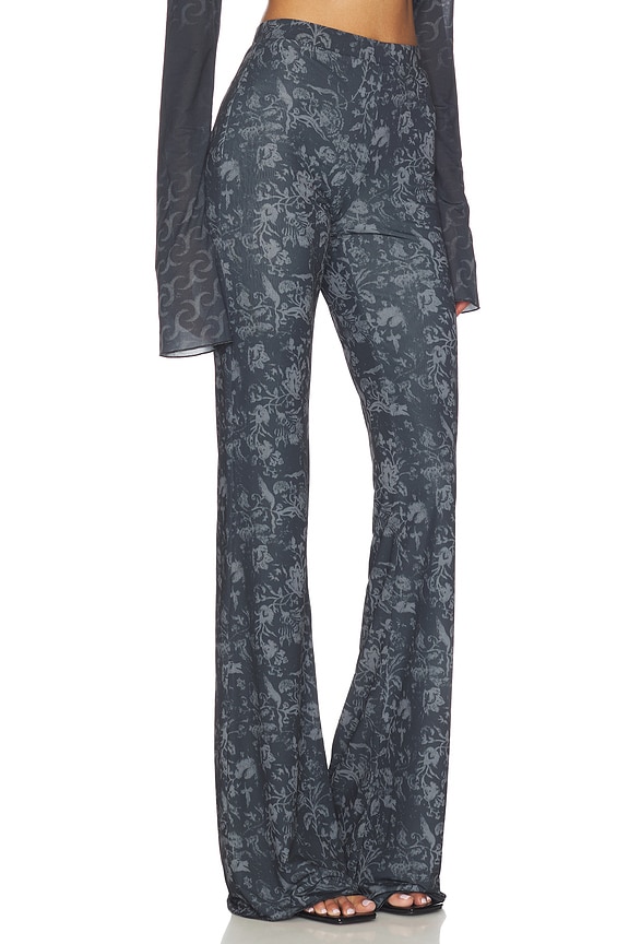 view 2 of 6 Flared Mesh Trouser in Grey