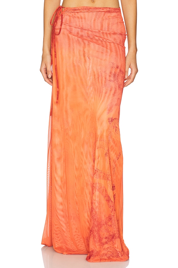 view 2 of 7 ЮБКА in Red Snake Print