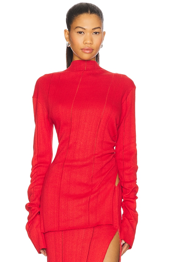 view 2 of 5 Long Sleeve Top in Red