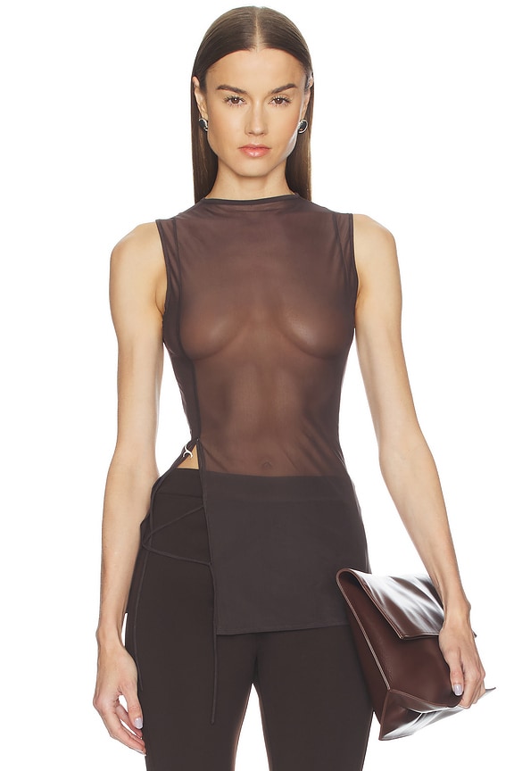 view 2 of 5 トップ in Dark Brown