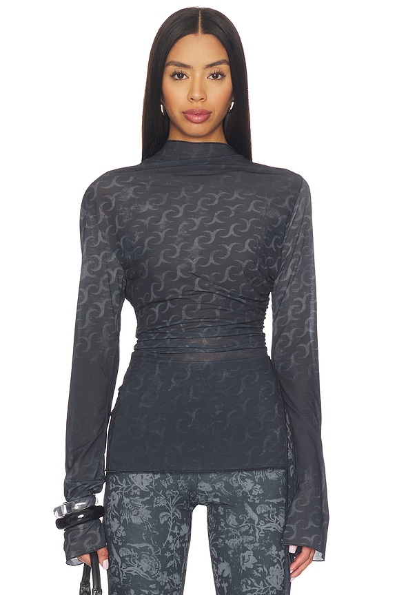 view 1 of 4 Side Slit Top in Grey