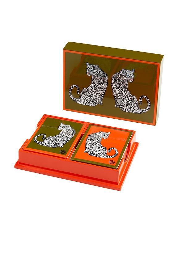 view 2 of 3 Leopard Lacquer Card Set in 