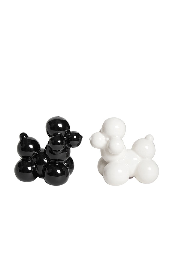 view 2 of 4 Poodle Salt & Pepper Set in Black & White