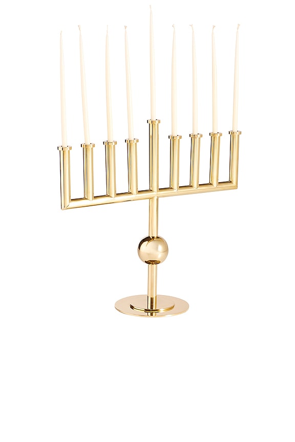 view 2 of 3 Vienna Menorah in Brass