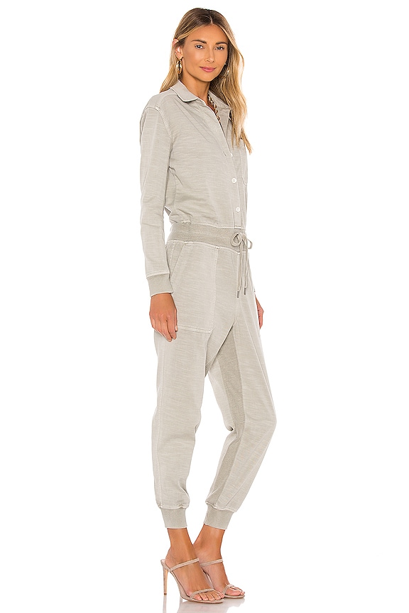 view 2 of 3 Mixed Media Jumpsuit in Salt