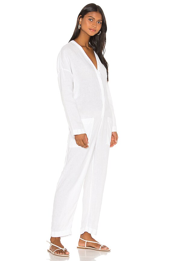 view 2 of 3 Canvas Linen Jumper in White