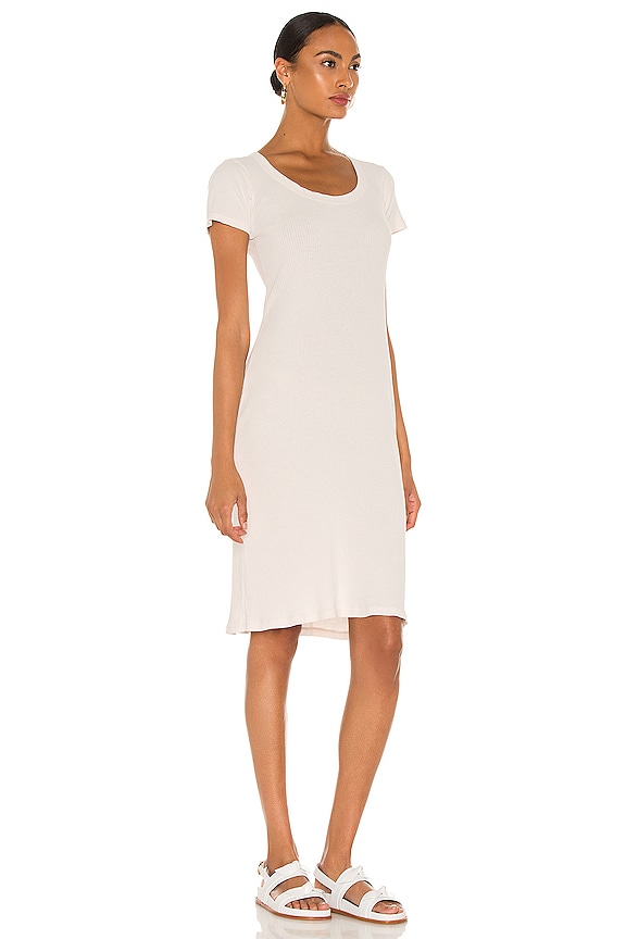view 2 of 4 U Neck Short Sleeve Dress in Oyster