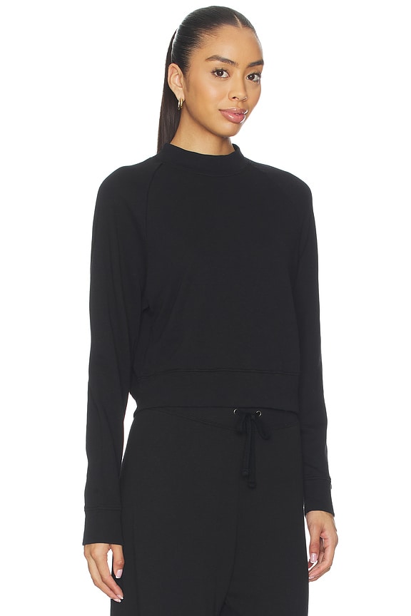view 2 of 4 Cropped Mock Neck Sweater in Black