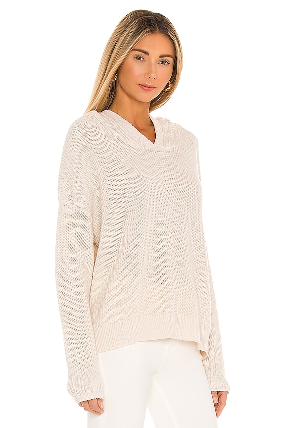 view 2 of 4 Cotton Linen Hoodie in Ivory