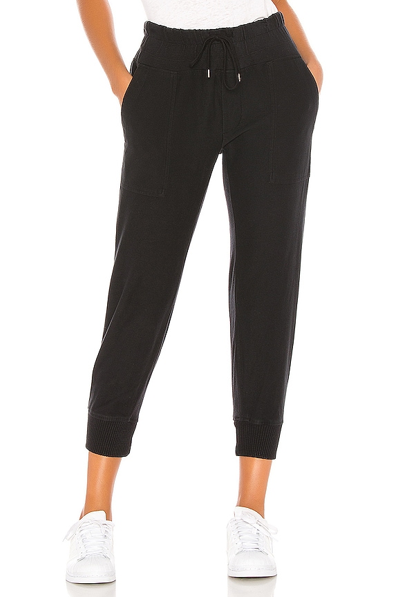 James Perse Mixed Media Pant in Black | REVOLVE