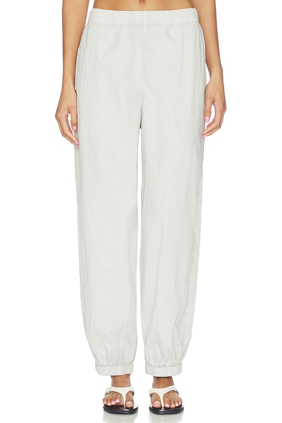 view 1 of 6 Stretch Poplin Parachute Pant in Salt in Salt Pigment