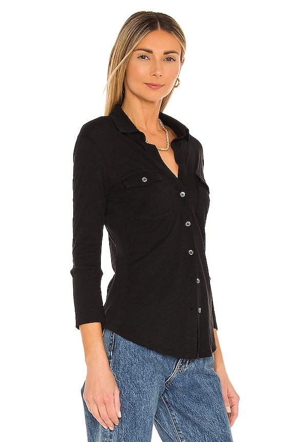 view 2 of 4 T-shirt empiècement aux manches in Carbon