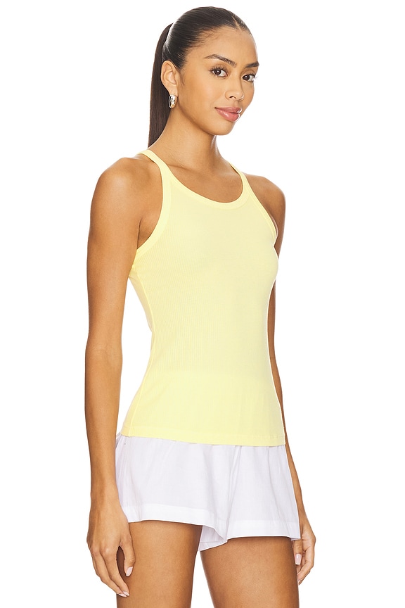 view 2 of 4 Ribbed Cami Tank Top in Yellow Cake Pigment
