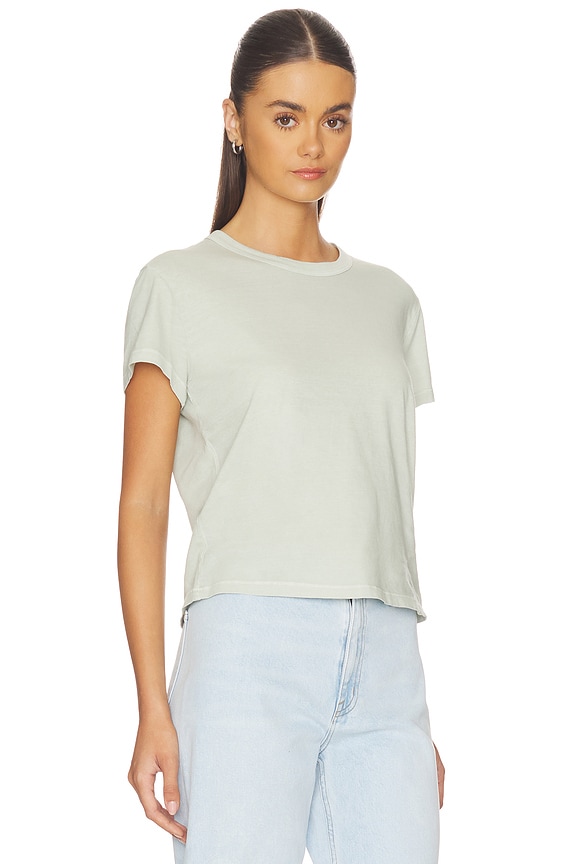 view 2 of 4 Shrunken Crew Neck Shortsleeve Tee in Celery