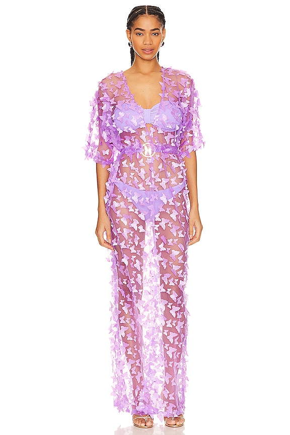 view 2 of 5 КАФТАН KATE BUTTERFLY in Lavender