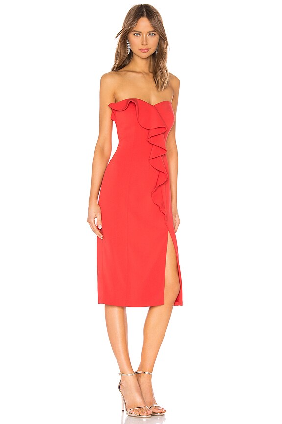 view 2 of 3 ROBE BUSTIER PATTEN in Fire Red