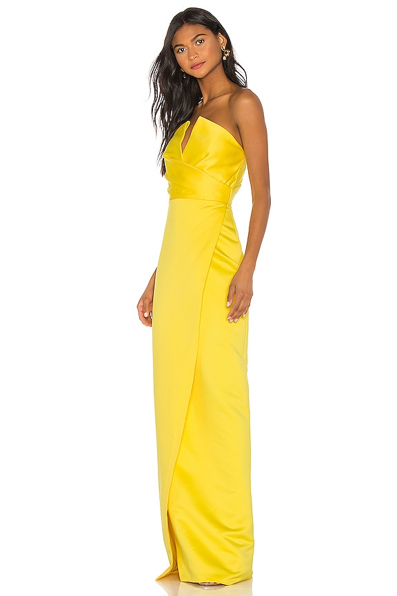 view 2 of 3 Darcy Gown in Bright Yellow